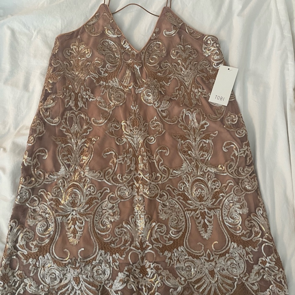toni dress champagne sequin